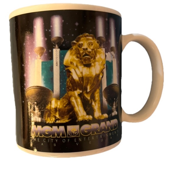 mgm Other - Las Vegas Strip MGM Grand New Hotel Exterior Lion Souvenir Coffee Cup Mug